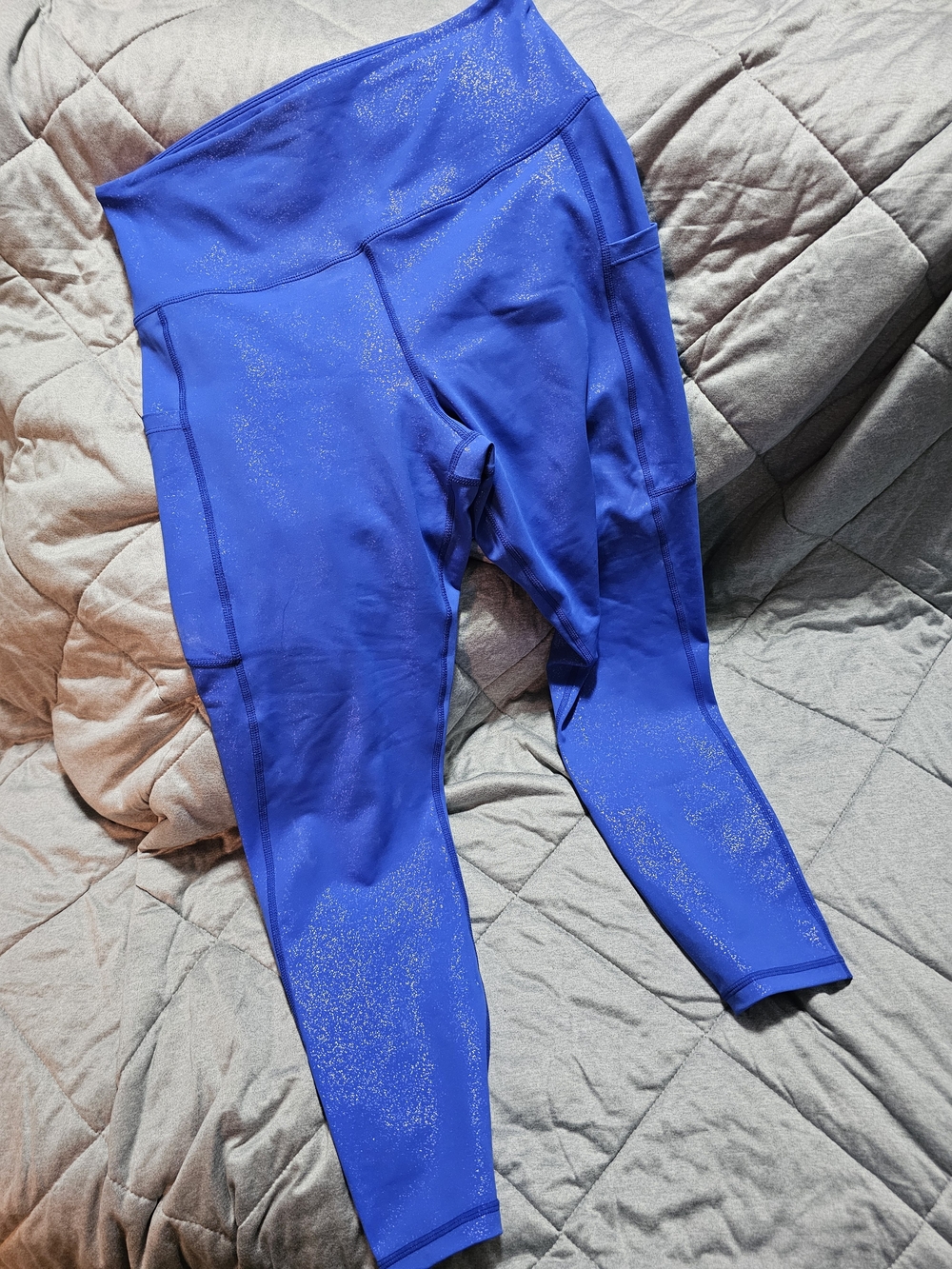 ZYIA Royal Blue Glitter Performance Leggings